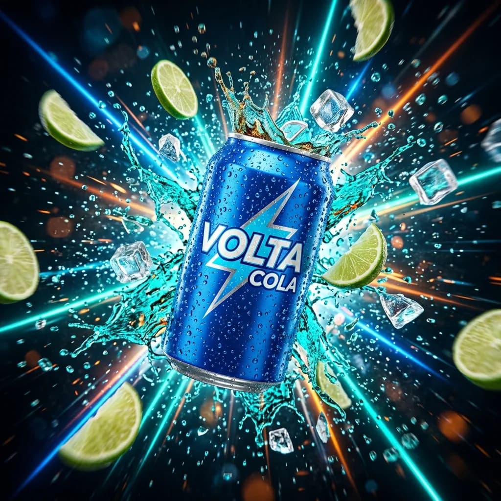 Cinematic Cola Can Explosion Advertisement Prompt