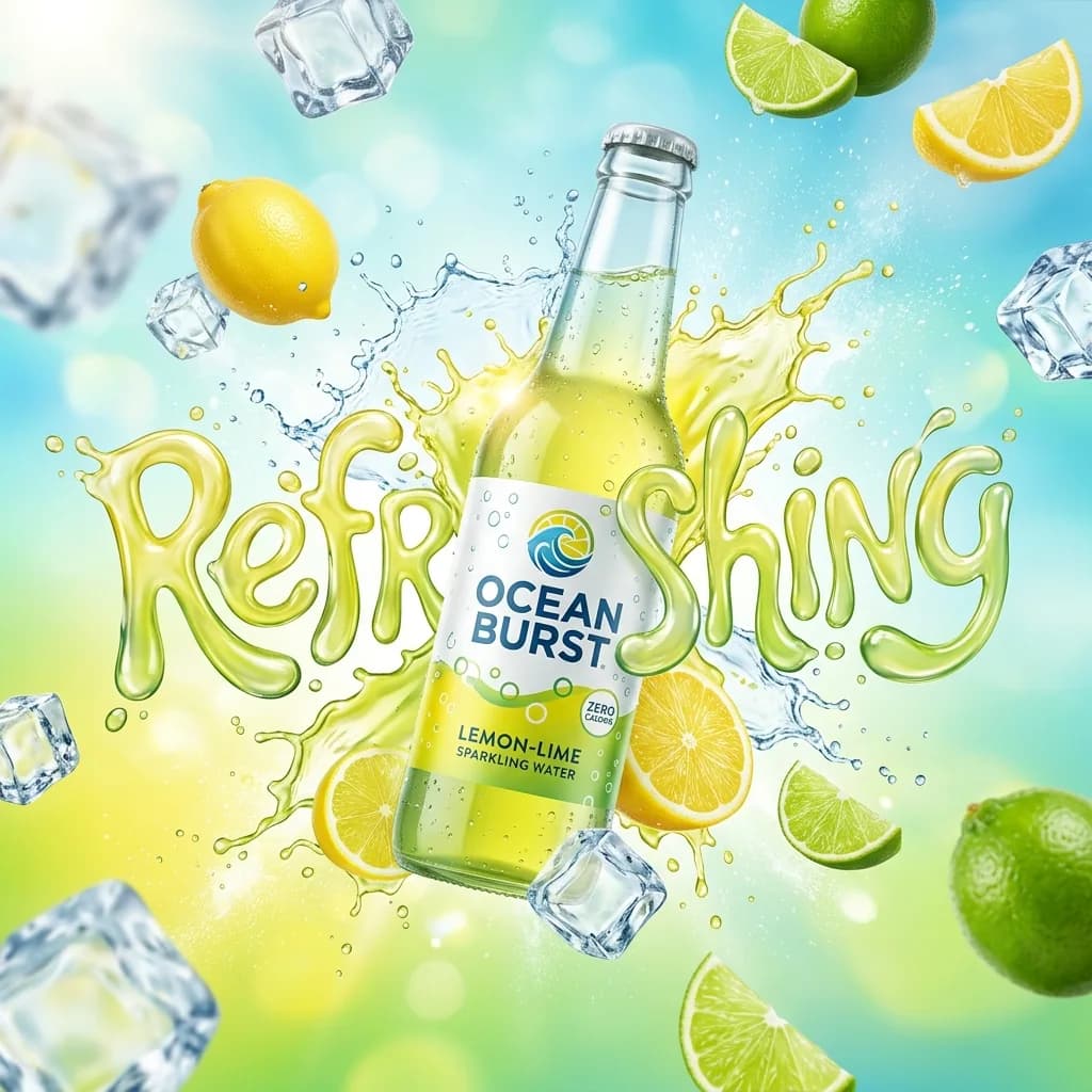 High-End Soda Advertising Visual