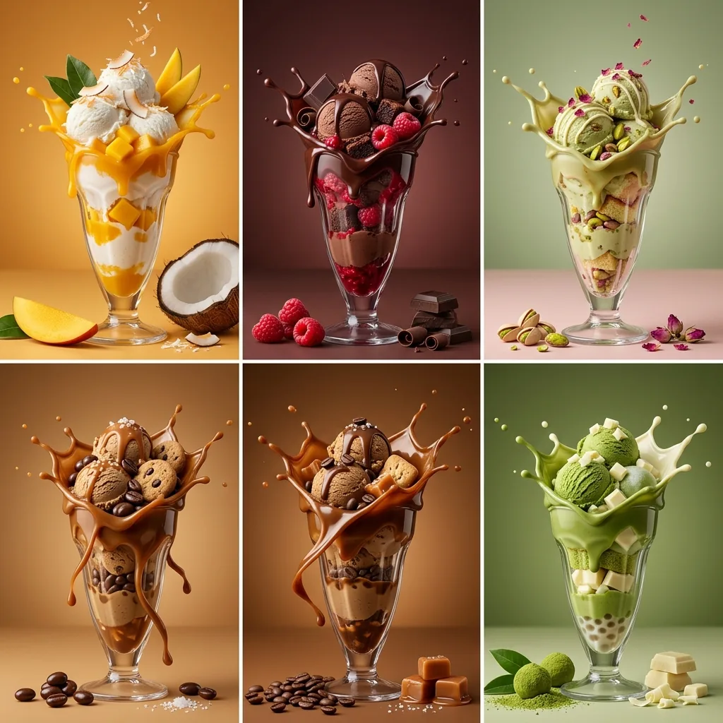 Parameterized Ice Cream Dessert Advertising Poster Prompt